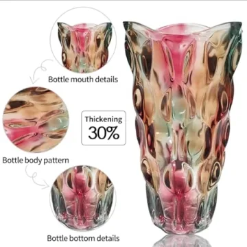 Eastern Rock 9.5 inch Glass Vase for Home Decor