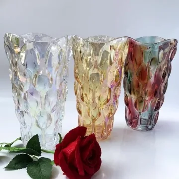 Eastern Rock 9.5 inch Glass Vase for Home Decor