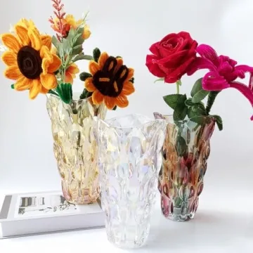 Eastern Rock 9.5 inch Glass Vase for Home Decor