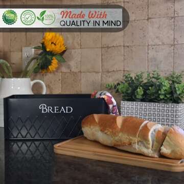 Baking & Beyond Bread Box with Bamboo Cutting Board