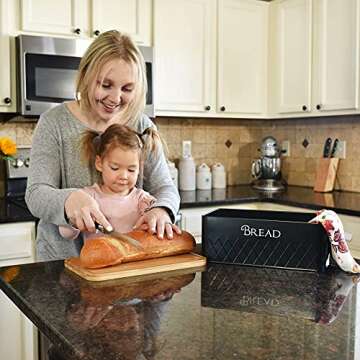 Baking & Beyond Bread Box with Bamboo Cutting Board