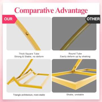 Wokceer Wedding Arch 7.2FT Round Backdrop Stand Gold Metal Circle Backdrop Stand Circle Balloon Arch Stand Frame for Birthday Party Bridal Shower Anniversary Ceremony Candy Tables Celebration