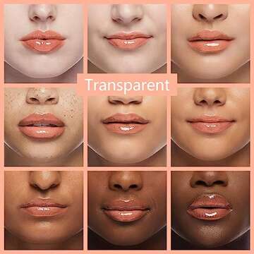 Sea-Maid Lip Oil, Hydrating Lip Gloss Tinted Lip Balm Transparent Lip Care, Big Brush Head Glitter Shine, Long Lasting Nourishing Non-sticky Fresh Texture