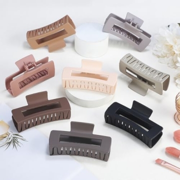 CHANDAT 4.1 Inch Large Hair Clips - 8 Pcs for Thick Hair