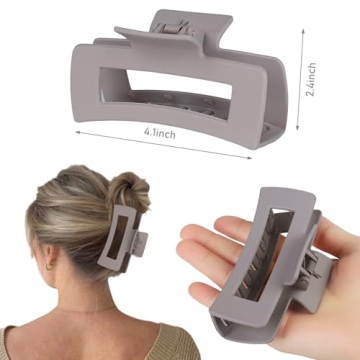 CHANDAT 4.1 Inch Large Hair Clips - 8 Pcs for Thick Hair