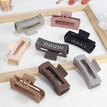 CHANDAT 4.1 Inch Large Hair Clips - 8 Pcs for Thick Hair