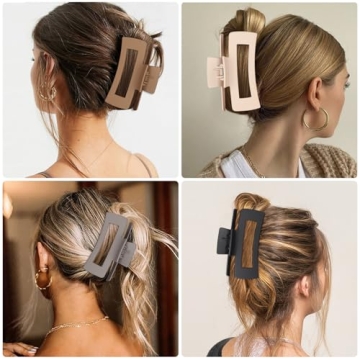 CHANDAT 4.1 Inch Large Hair Clips - 8 Pcs for Thick Hair