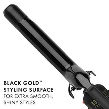 Hot Tools Pro Artist Black Gold Curling Iron | Long Lasting, Defined Curls (1 in)