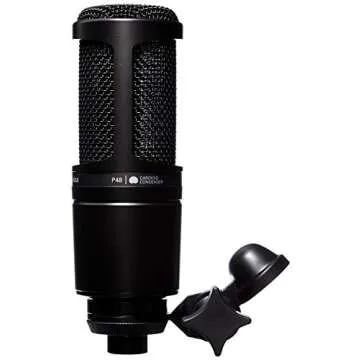 Audio-Technica AT2020 Cardioid Condenser Studio Microphone Bundle + Pop Filter