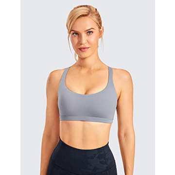 CRZ YOGA Strappy Sports Bra - Medium Support Criss Cross Design