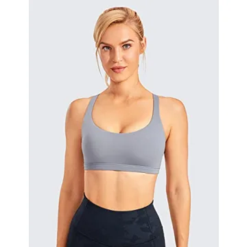 CRZ YOGA Strappy Sports Bra - Medium Support Criss Cross Design