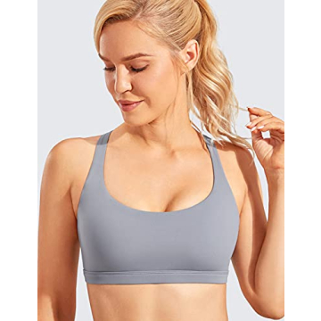 CRZ YOGA Strappy Sports Bra - Medium Support Criss Cross Design