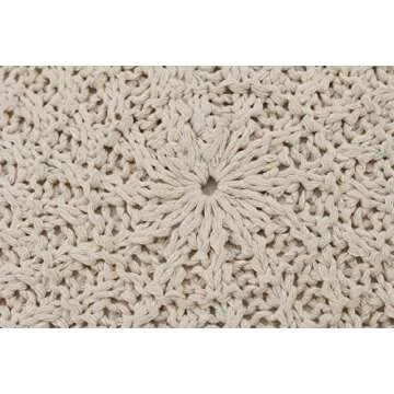 Modern Hand Knitted Footstool for Home Decor and Comfort