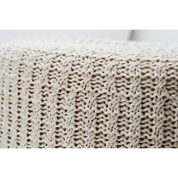 Modern Hand Knitted Footstool for Home Decor and Comfort