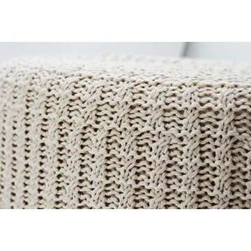 Modern Hand Knitted Footstool for Home Decor and Comfort