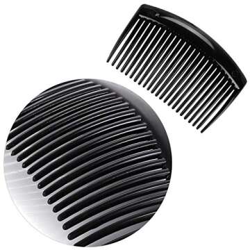 24 Pcs Plastic Hair Side Combs French Twist Comb with 23 Teeth Fine Hair Clips Decorative Hair Combs for Women