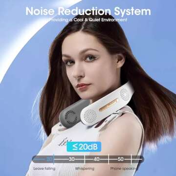 MSEVC Portable Neck Fan with 6000mAh Battery - Stay Cool Anywhere!