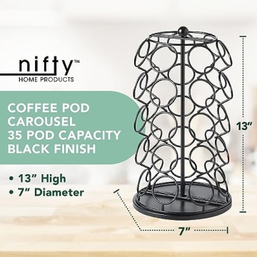 Nifty K Cup Holder - 360-Degree Coffee Pod Carousel