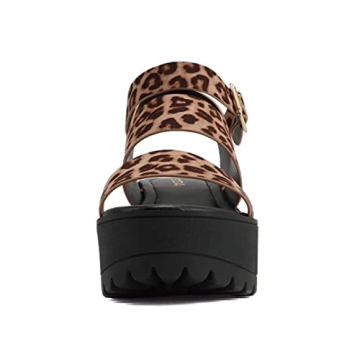 Soda ACCOUNT Stylish Women’s Open Toe Block Heel Sandals