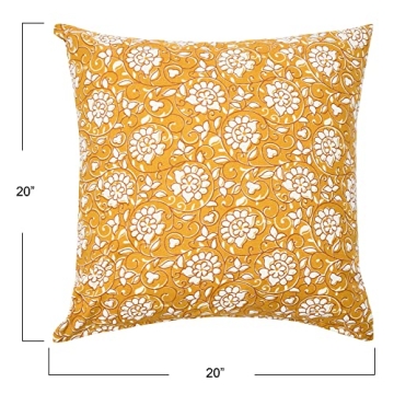 20" Floral Paisley Cotton Pillow Cover by Creative Co-Op