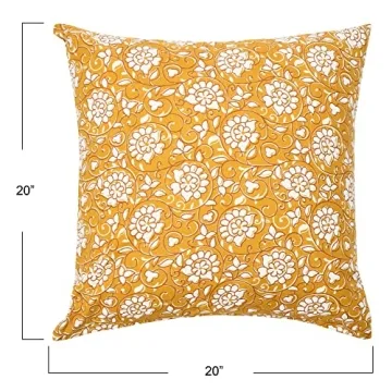 20" Floral Paisley Cotton Pillow Cover by Creative Co-Op