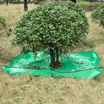 Durable Landscape Tarp with 12" Pruning Hole