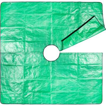Durable Landscape Tarp with 12" Pruning Hole