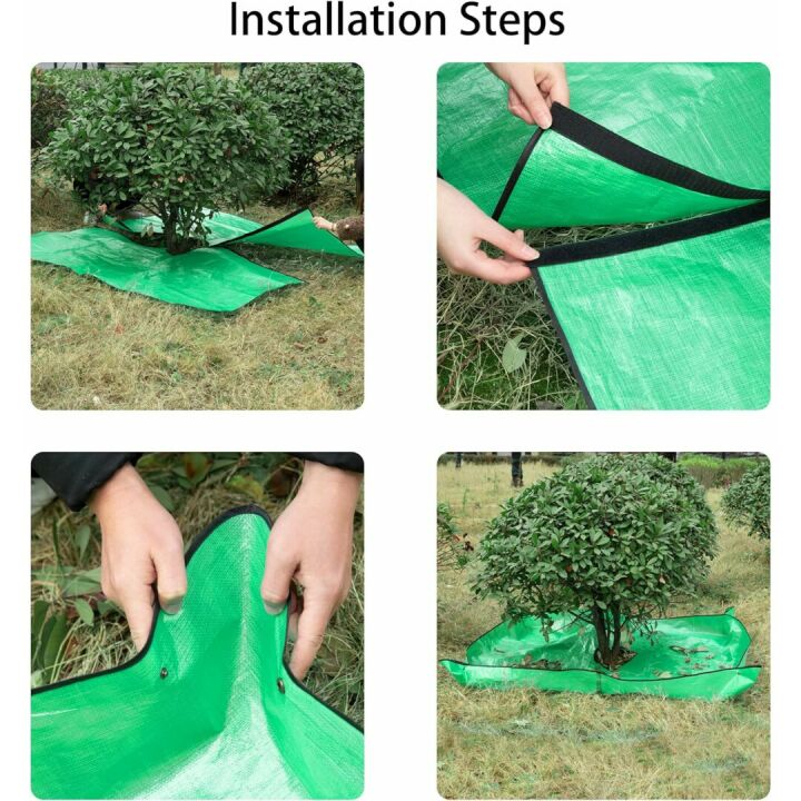 Durable Landscape Tarp with 12" Pruning Hole