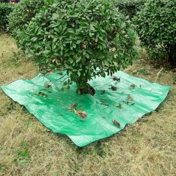 Durable Landscape Tarp with 12" Pruning Hole