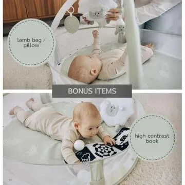 Aila+Aiden 6-in-1 XL Play Mat & Play Gym, Baby Gym, Baby Activity Gym, Sensory Exploration and Motor Skill Development Toys (Sage)