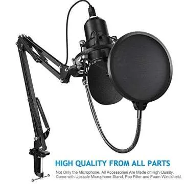 YOTTO USB Microphone Kit - 192KHZ Plug & Play Quality