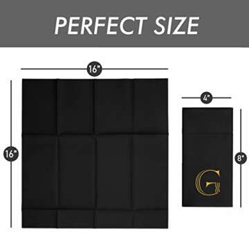 50-Pack Monogrammed Napkins with Pocket for Weddings