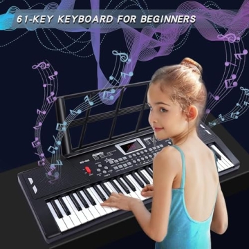 AersGu 61 Key Electric Piano Keyboard for Beginners