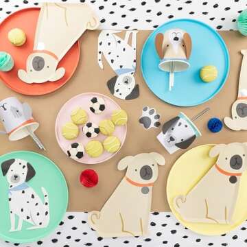 Meri Meri Puppy Cups 8 Pack for Fun Party Decor