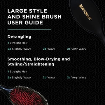 Denman Cushion Hair Brush Large for Detangling and Grooming