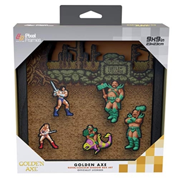 Pixel Frames Golden Axe Colorful Shadow Box Art