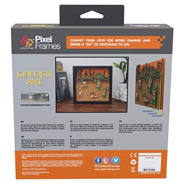 Pixel Frames Golden Axe Colorful Shadow Box Art