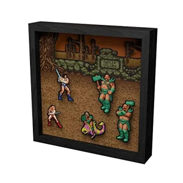 Pixel Frames Golden Axe Colorful Shadow Box Art