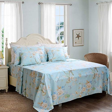 FADFAY Floral Bedding Luxury Sheet Set 800 Thread Count