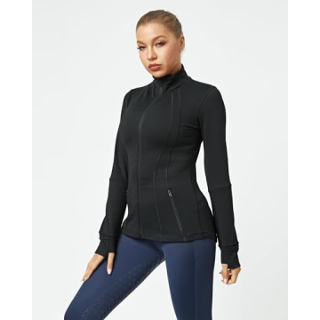 QUEENIEKE Women's Slim Fit Athletic Jacket with Pockets