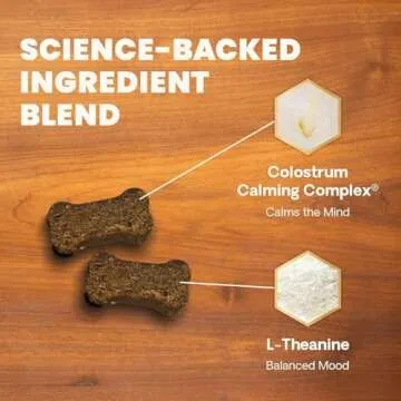 VETRISCIENCE Calm & Confident Chews, Composure Clinically Tested Calming & Anxiety Supplement for Dogs, Reduce Stress & Fear, Ideal for Thunderstorms, Fireworks & Travel, Chicken, 60 Count