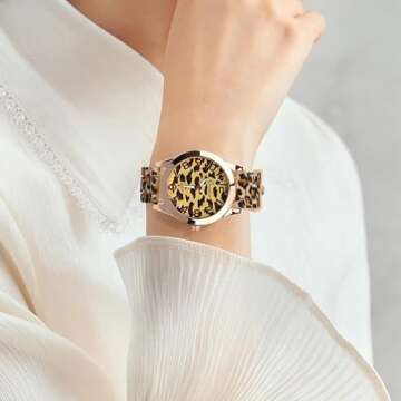 FANMIS Leopard Silicone Watch for Men and Women