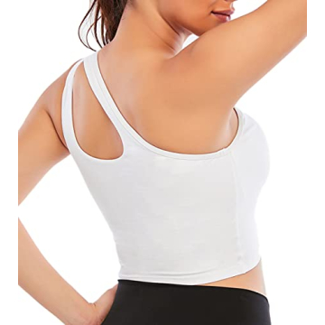 Stylish FOCUSSEXY One Shoulder Sports Bra for Women