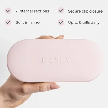 Chic 7-Day Pill Organizer with Mirror for Travel