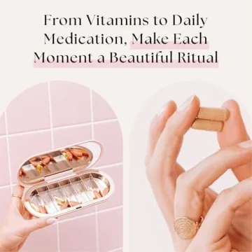Chic 7-Day Pill Organizer with Mirror for Travel