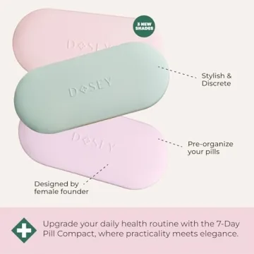 Chic 7-Day Pill Organizer with Mirror for Travel