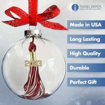 2025 Graduation Ornament - Customizable Colors Available