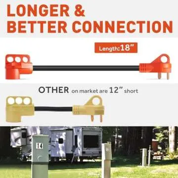 MICTUNING 30A to 50A Durable RV Adapter for Campers