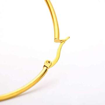 Personalized Gold Name Hoop Earrings for Women