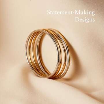 JENNY BIRD Dane Bangle | High Polish Gold, Tension Closure | Sleek, Chunky Designer Jewelry for Women